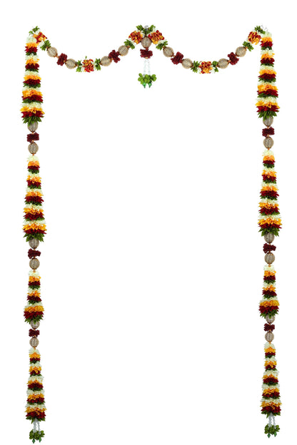 Toran for Main Door, Bandarwal for Festival, Pooja Mandir & Decoration, Handmade Traditional Flower Hanging for Door Entrance, Home & Office Decor (42 inches 72 inches)