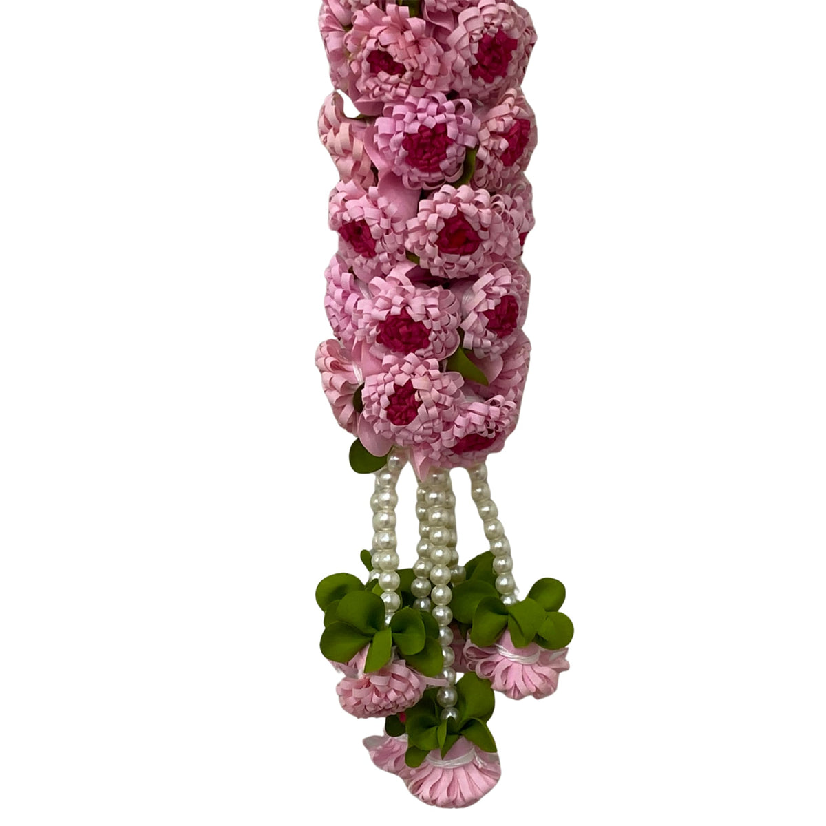 Light Pink Hanging Artificial Flower Toran for Main Door Entrance, Reusable Thoran for Pooja Mandir, Living Room & Home Décor, Bandarwal for Festival Decoration (56x33 inch)