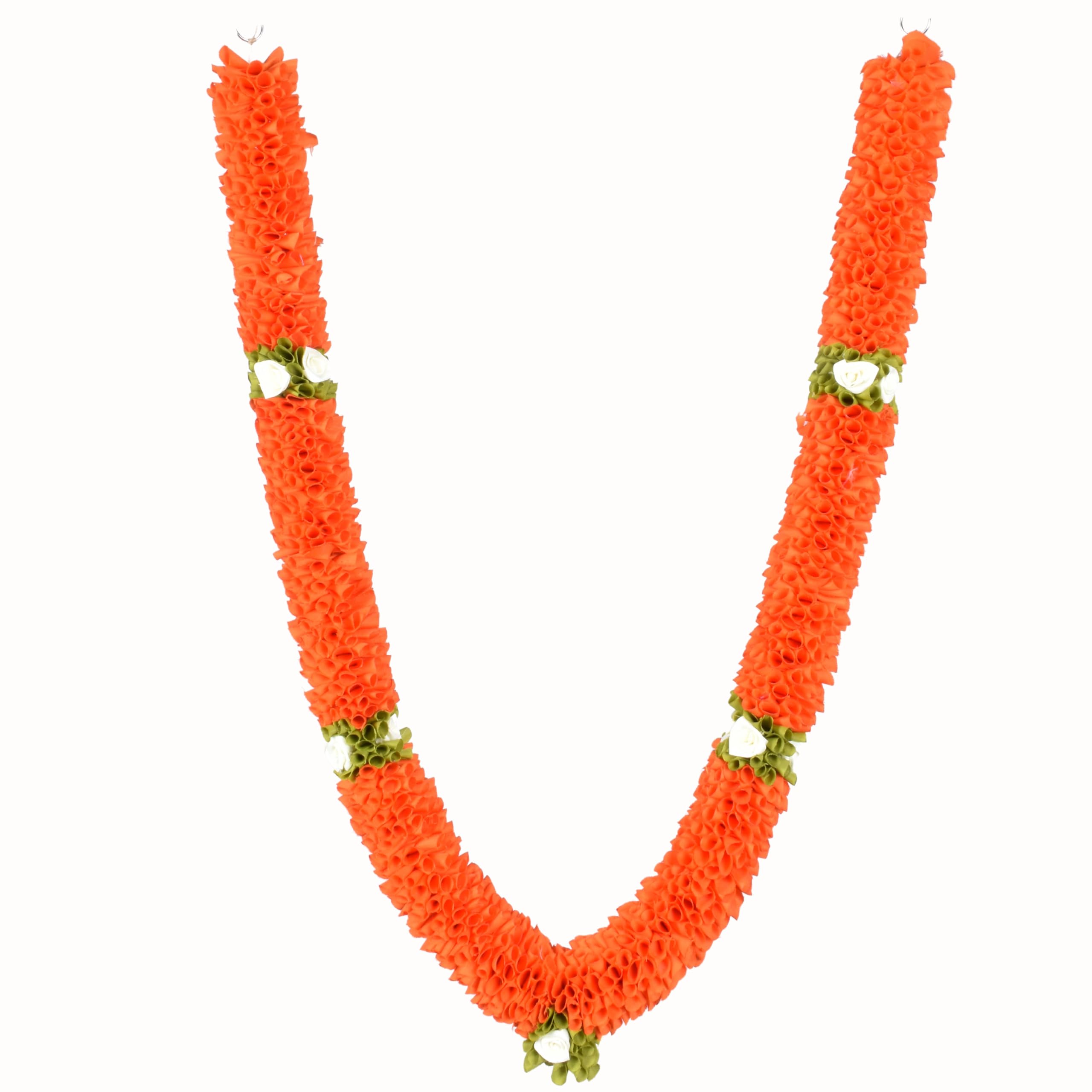 Garland for Photo Frame, 40 Inches Artificial Garland for Photo Frame, Garland for Decoration,God Idol, Festivals, Home Decor, Sankranti, Varalakshmi, Diwali & Wedding (Orange)