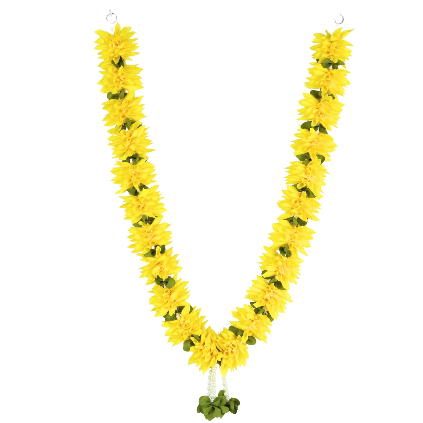 Artificial Garland for Home Decoration, 40 Inches Handcrafted Artificial Rose Flower Garland for Sankranti Ugadi Varamahalakshmi Wedding Event, Diwali & Navaratri Festivals (Yellow)