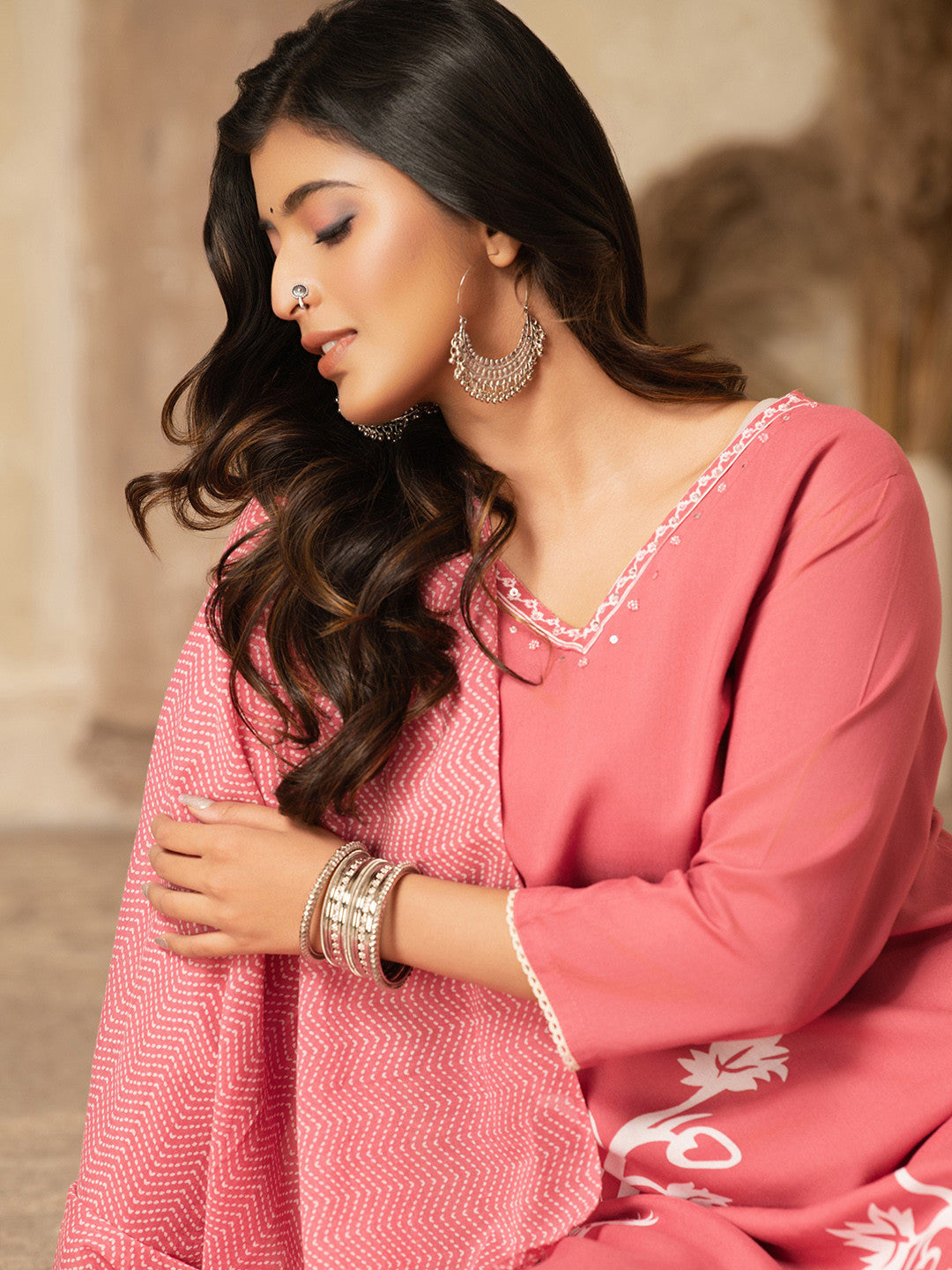 Women Ethnic Motifs Printed Kurta with Trousers & Dupatta