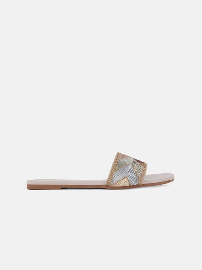 Dhiyona AK Embellished Open Toe Flats