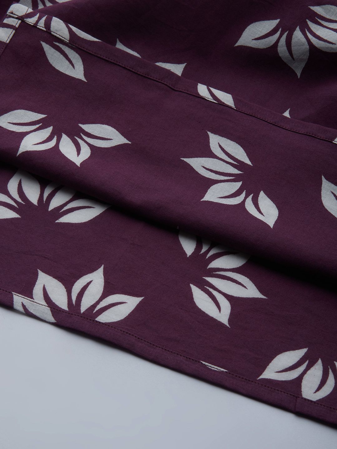 Dhiyona AY Women's Aubergine & White Tropical Print Maternity Wrap Dress
