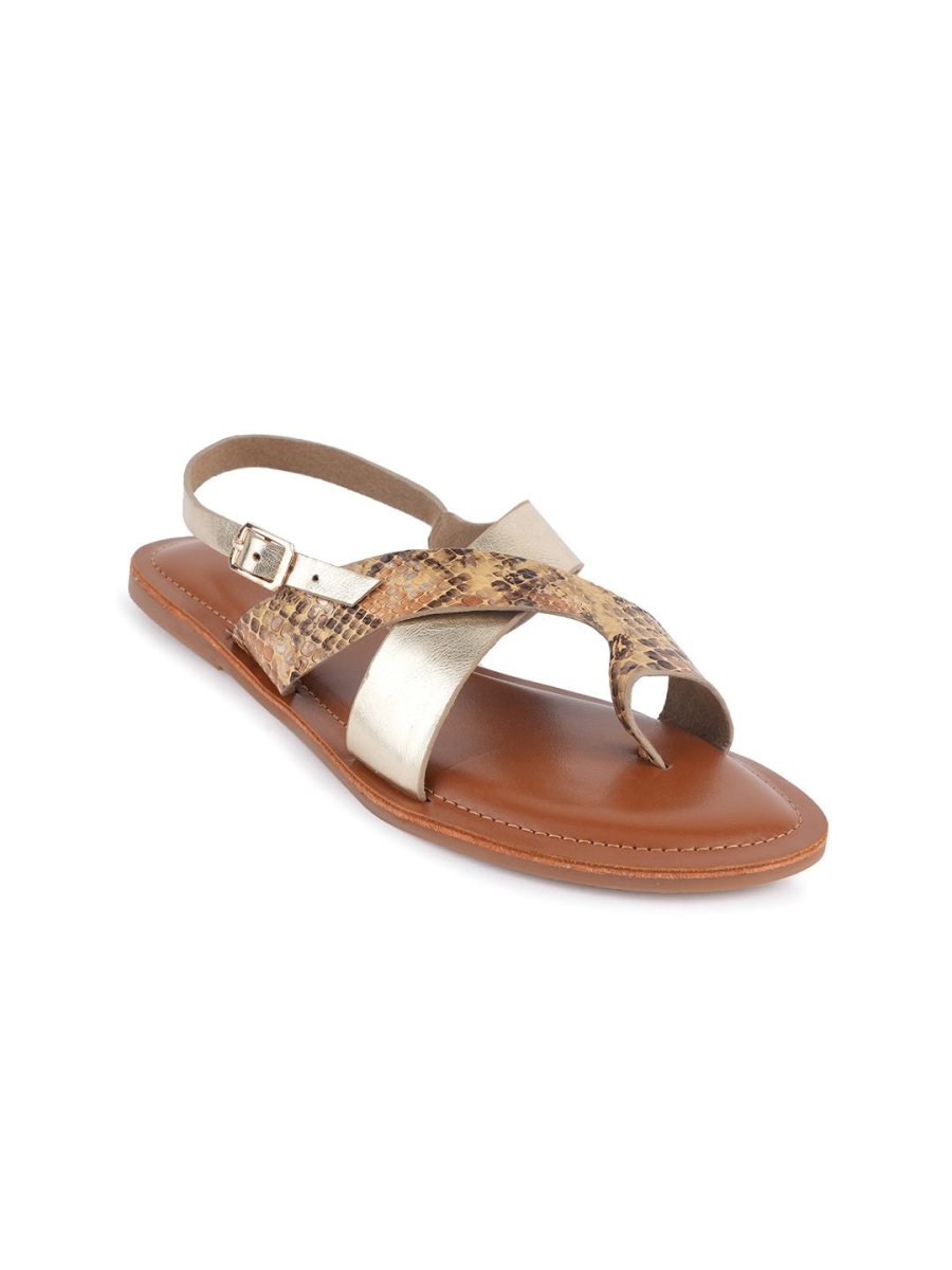 Dhiyona AK Textured Open Toe Flats
