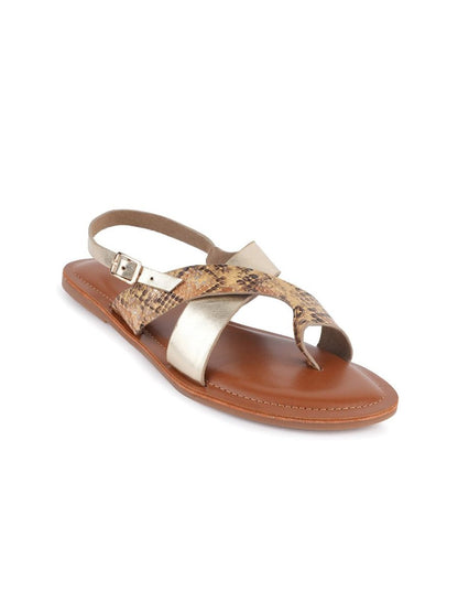 Dhiyona AK Textured Open Toe Flats
