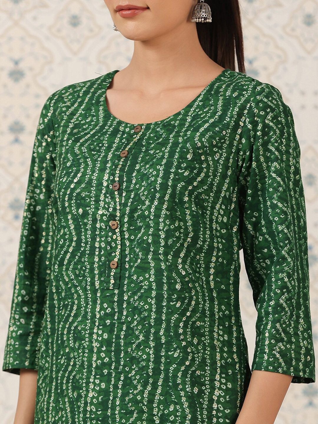Dhiyona OD  Bandhani Printed Straight Kurta