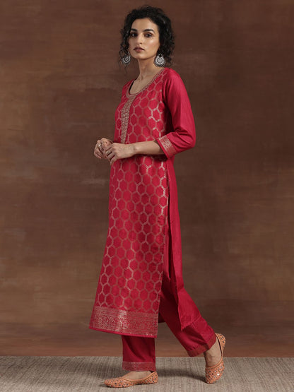 Dhiyona LL Woven Design Regular Kurta with Palazzos & Dupatta
