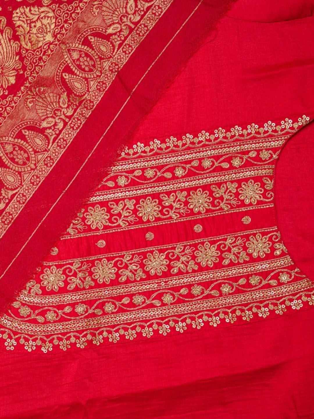 Dhiyona OD  Pink Ethnic Motifs Straight Kurta & Trousers With Dupatta