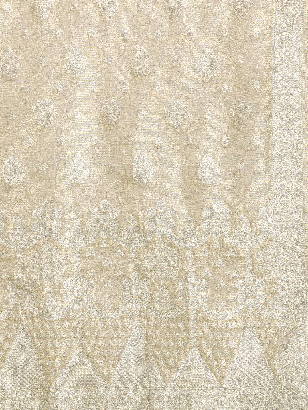 Woven Design Kurta With Trousers & Dupatta