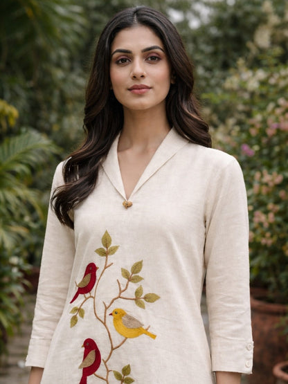 Sargi daisy embroidery co-ord set
