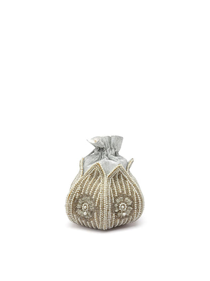 Dhiyona NR Embellished Tasselled Potli Clutch