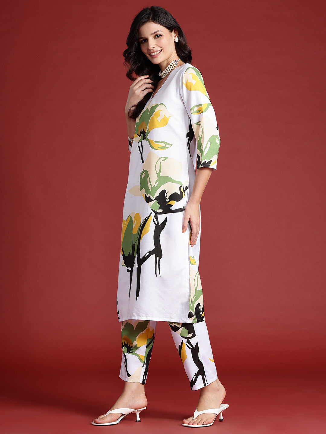 Abstract Printed Kurta with Trousers