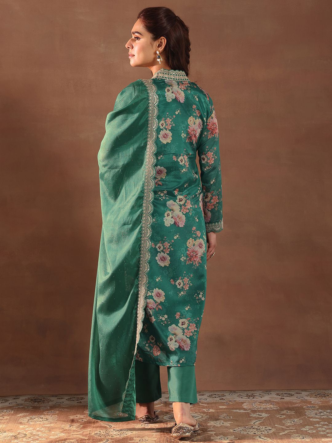 Dhiyona LL Women Floral Printed Regular Kurta with Palazzos & With Dupatta