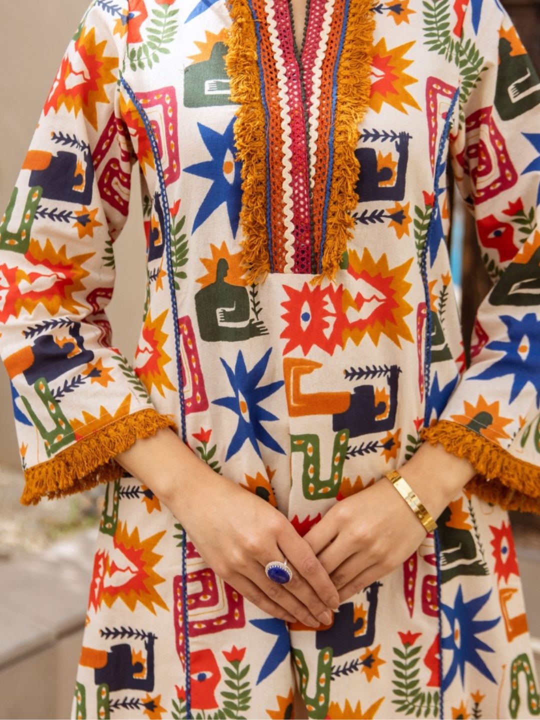 Karen Artsy cotton kurta pant set
