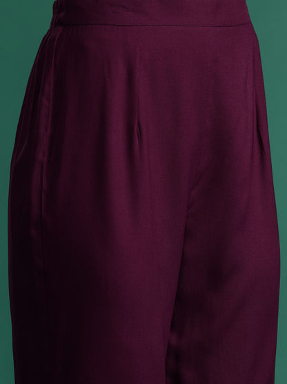 Dhiyona IE Ethnic Motifs Embroidered Sequinned Kurta with Trousers