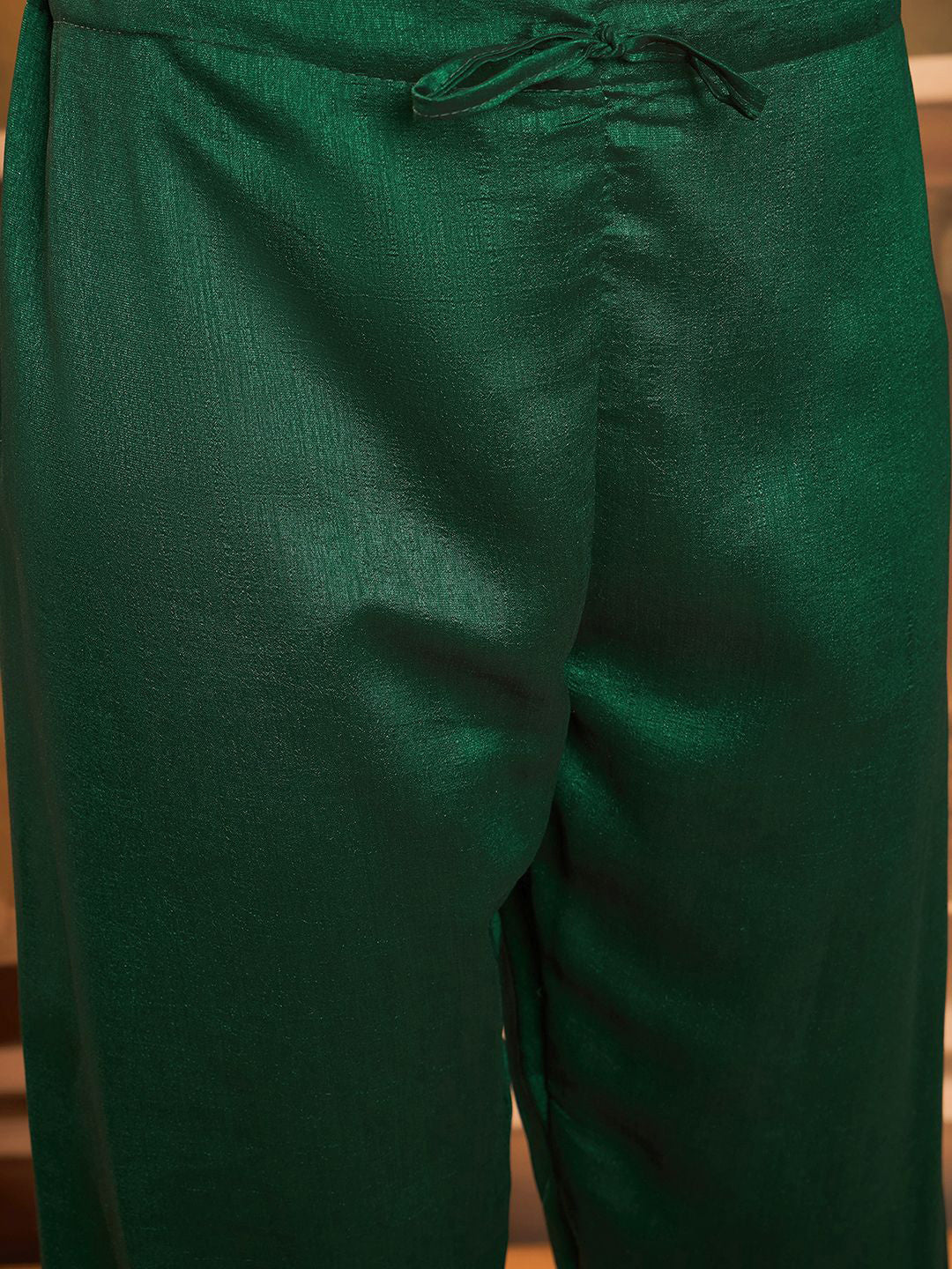 Zari & Sequin Embroidered A-Line Kurta & Trousers With Dupatta
