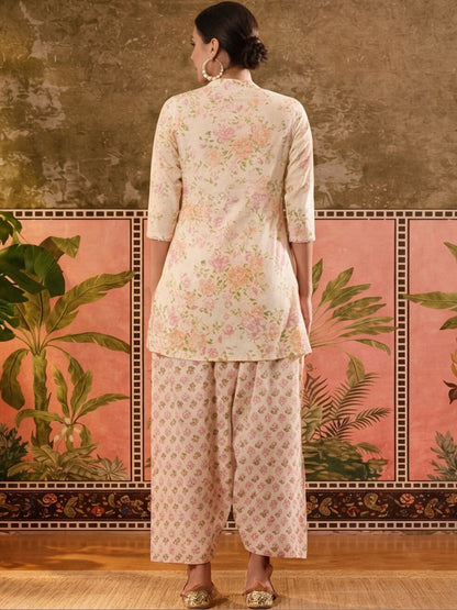 Women Cotton Printed Straight Farshi Salwar Suit Set