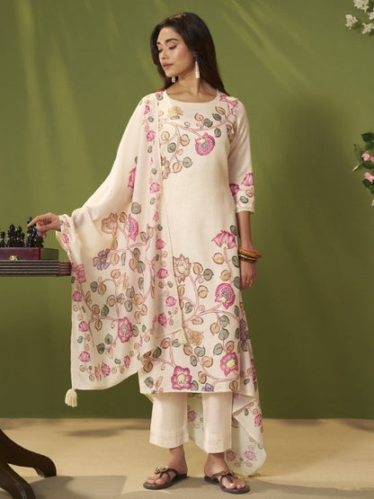 Itrh Parch Cotton Linen Suit Set