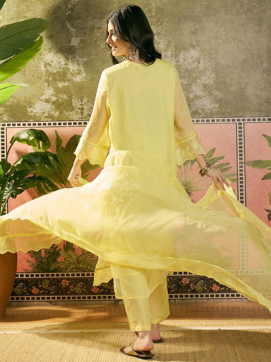 Embroidered Round Neck Kurta Sets