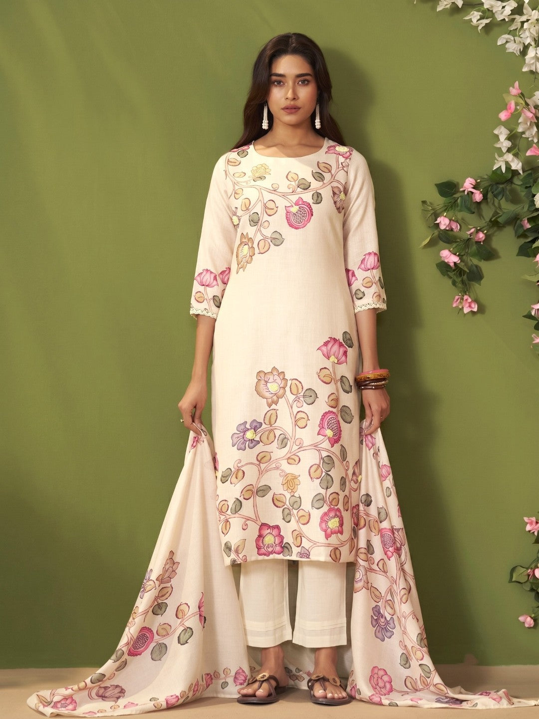 Itrh Parch Cotton Linen Suit Set