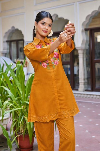 Darika Sunrise Embroidered Co-ord Set