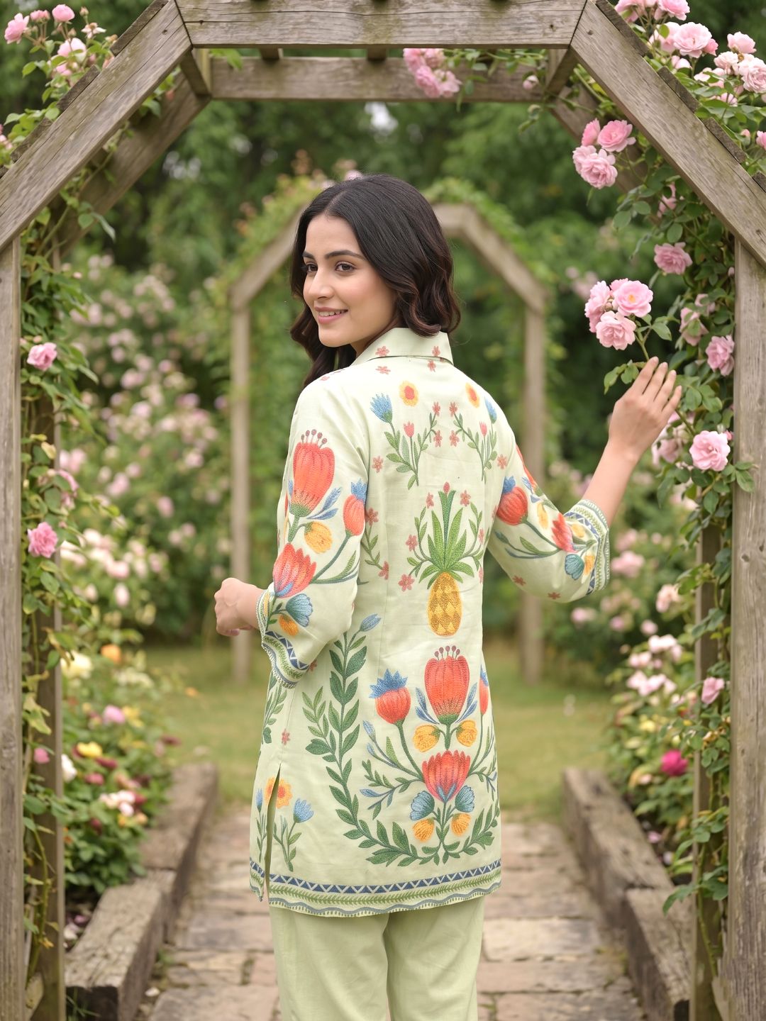 Viyona pista cotton printed co-ord set