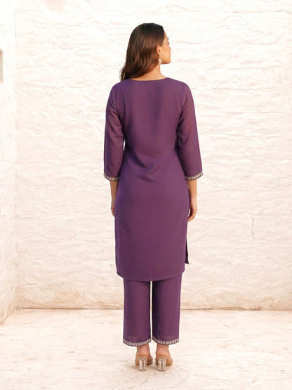 Parikrama Orchid embroidery co-ord set