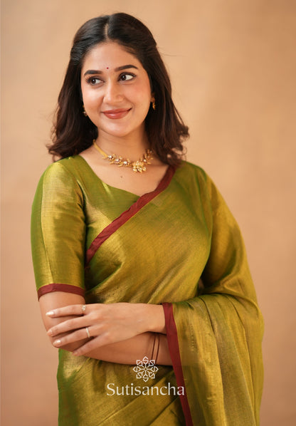 Dhiyona SS Woven Poetry Artisanal Handloom Tissue Cotton Saree