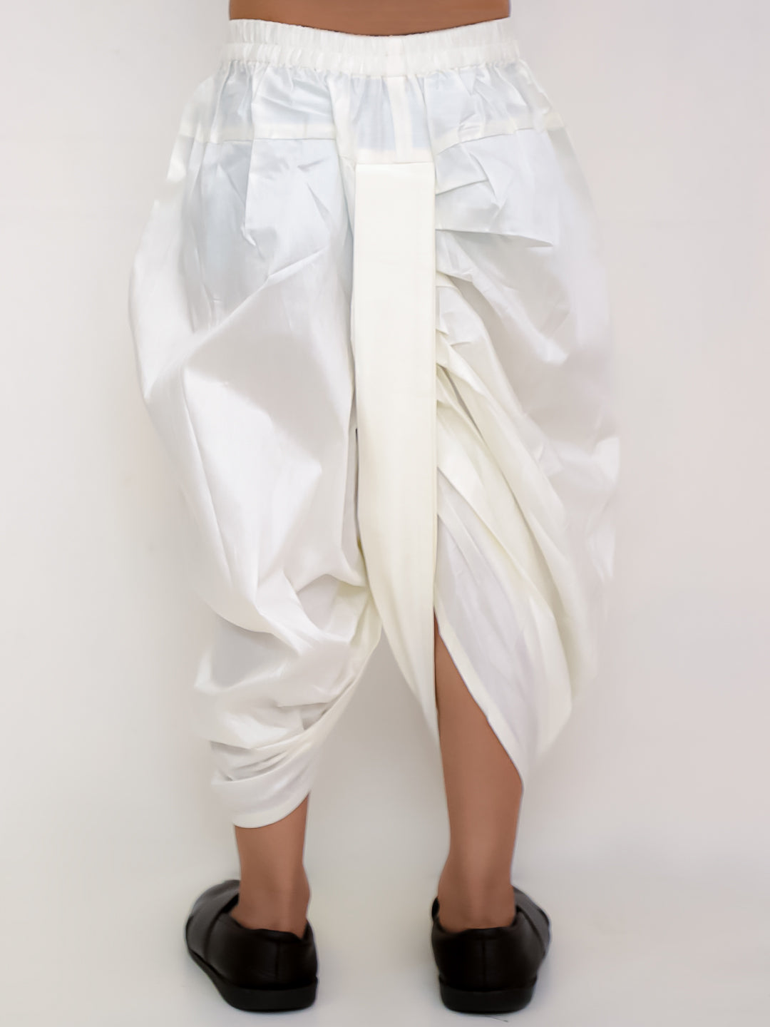 Genda Phool Mustard Kurta and White Dhoti Set for Boys