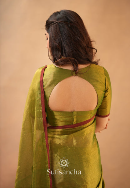 Dhiyona SS Woven Poetry Artisanal Handloom Tissue Cotton Saree