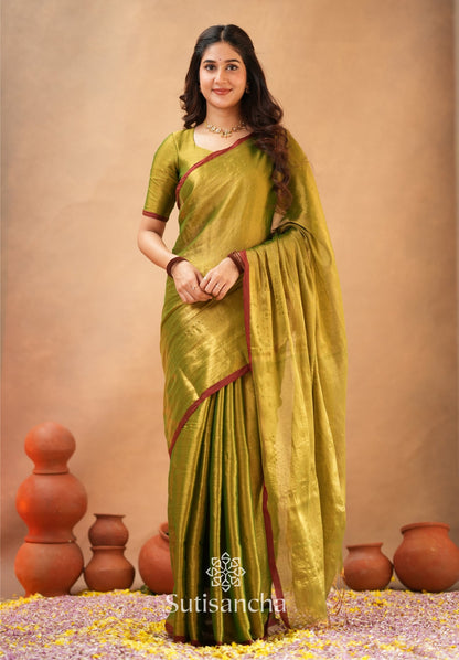 Dhiyona SS Woven Poetry Artisanal Handloom Tissue Cotton Saree