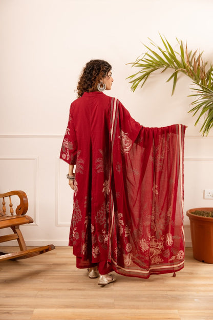 Karen melon cotton suit set