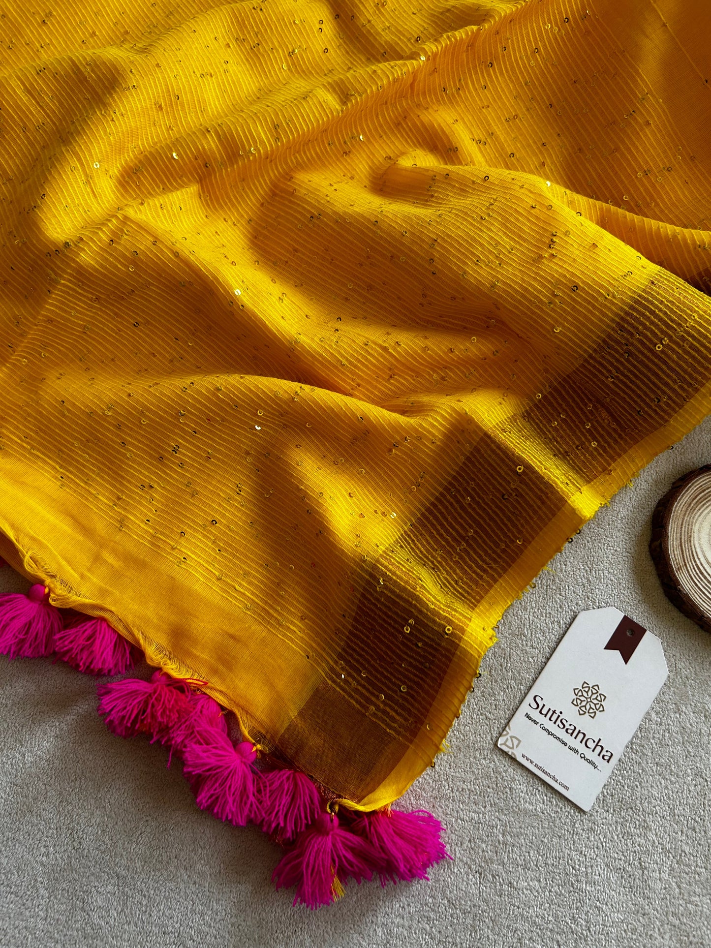 Dhiyona SS Sitaara Mul: Handwoven Sequin Elegance