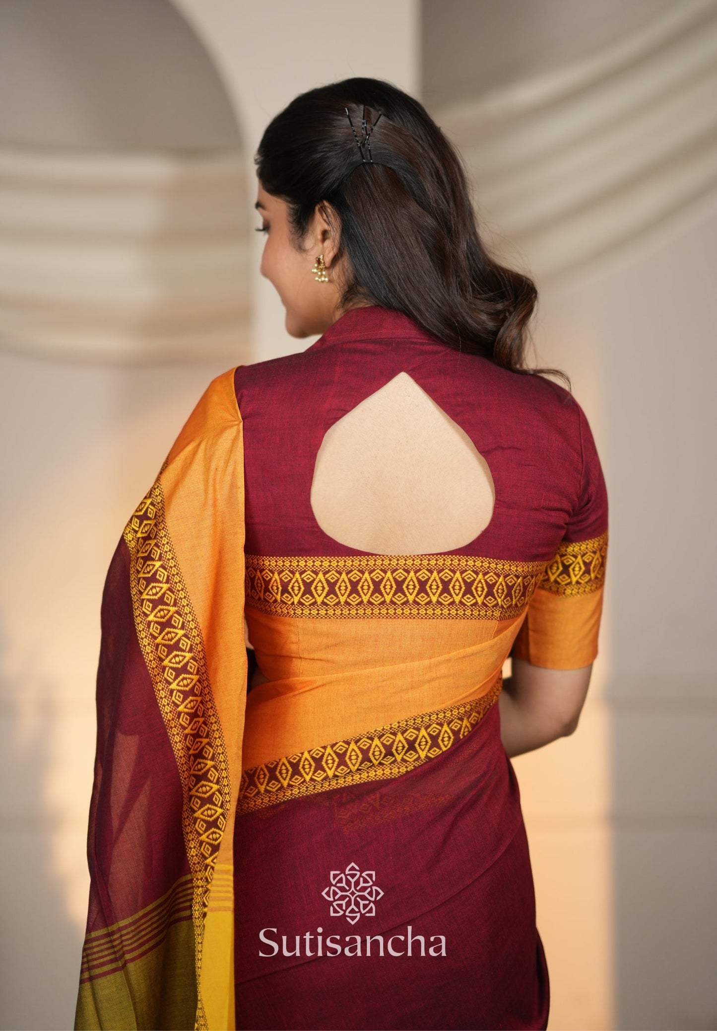 Dhiyona SS Timeless Weave Bengal Cotton Saree by Sutisancha