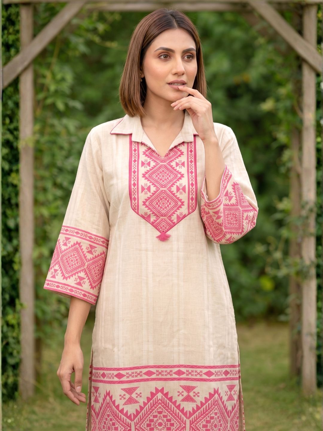 Viyona wisper cotton printed co-ord set