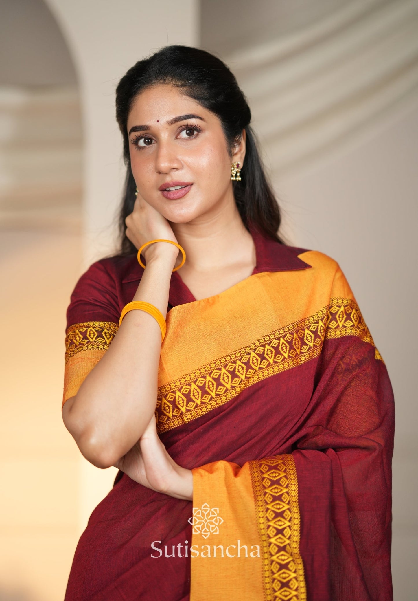 Dhiyona SS Timeless Weave Bengal Cotton Saree by Sutisancha