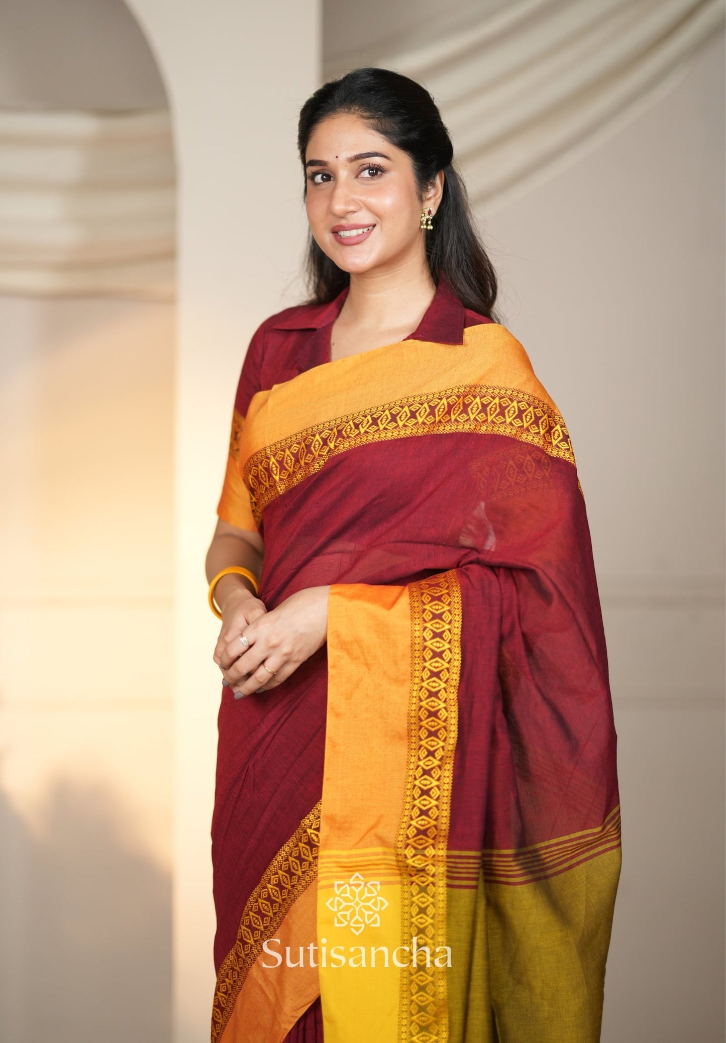 Dhiyona SS Timeless Weave Bengal Cotton Saree by Sutisancha
