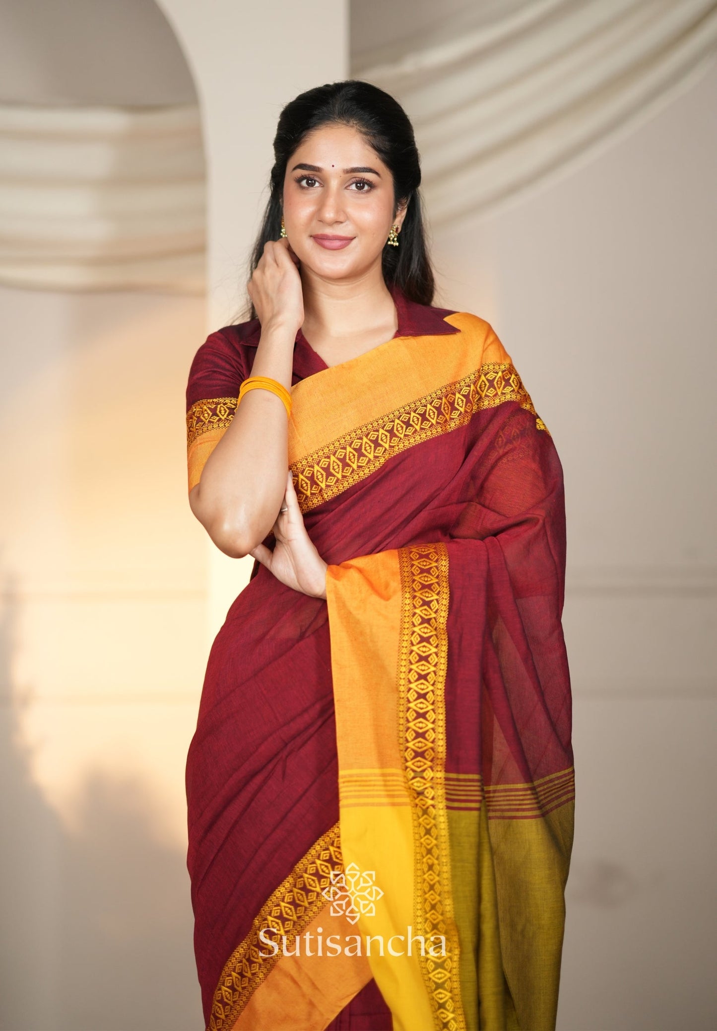 Dhiyona SS Timeless Weave Bengal Cotton Saree by Sutisancha