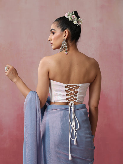 Dhiyona ST Irridescent Sequin Corset Blouse