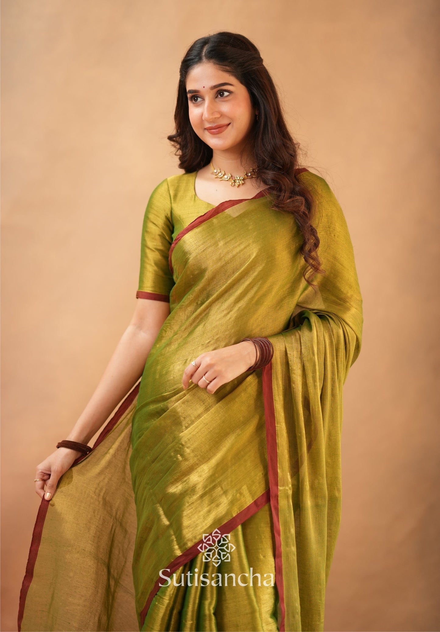 Dhiyona SS Woven Poetry Artisanal Handloom Tissue Cotton Saree
