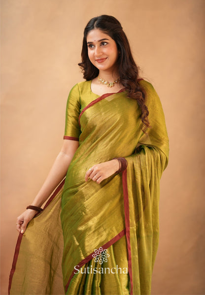 Dhiyona SS Woven Poetry Artisanal Handloom Tissue Cotton Saree