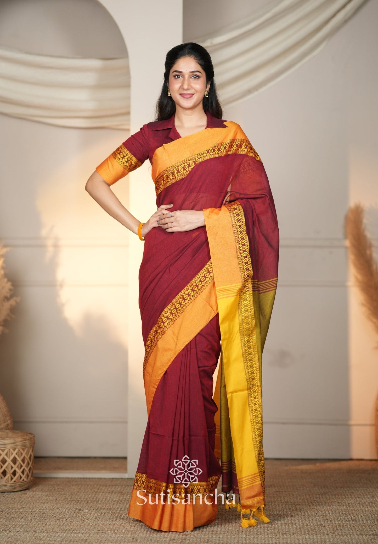 Dhiyona SS Timeless Weave Bengal Cotton Saree by Sutisancha
