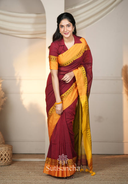 Dhiyona SS Timeless Weave Bengal Cotton Saree by Sutisancha
