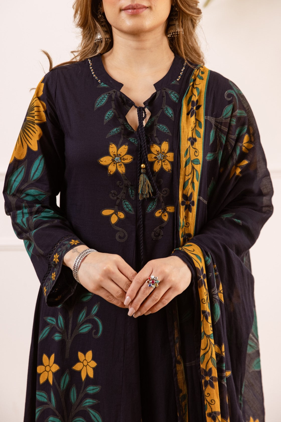 Karen kaloom cotton suit set