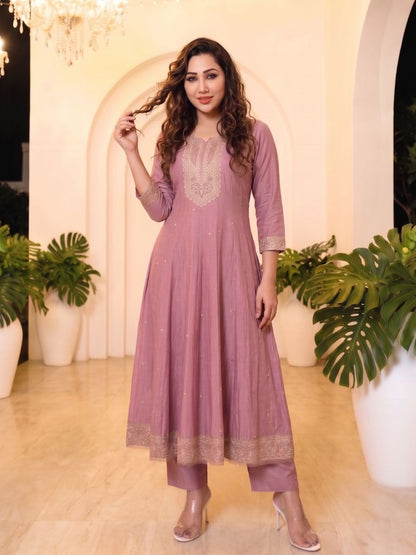 Shanti Salmon Full Work Suit Set