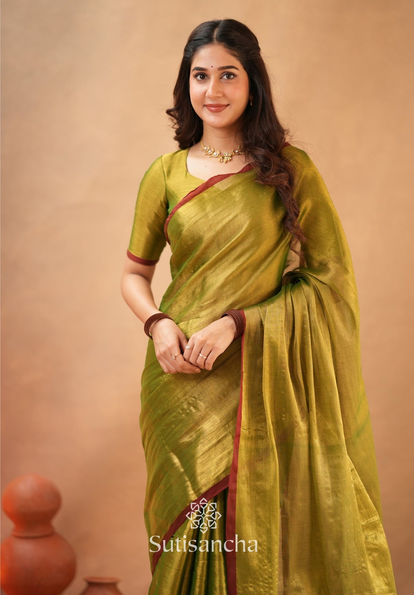 Dhiyona SS Woven Poetry Artisanal Handloom Tissue Cotton Saree
