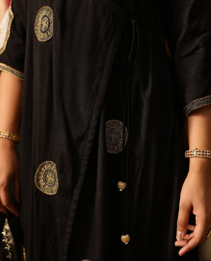 Raag Black Muslin Suit Set