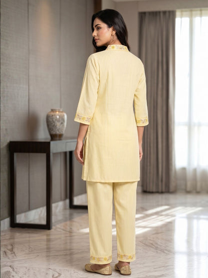 ITI DAFFODIL COTTON KURTA PANT SET