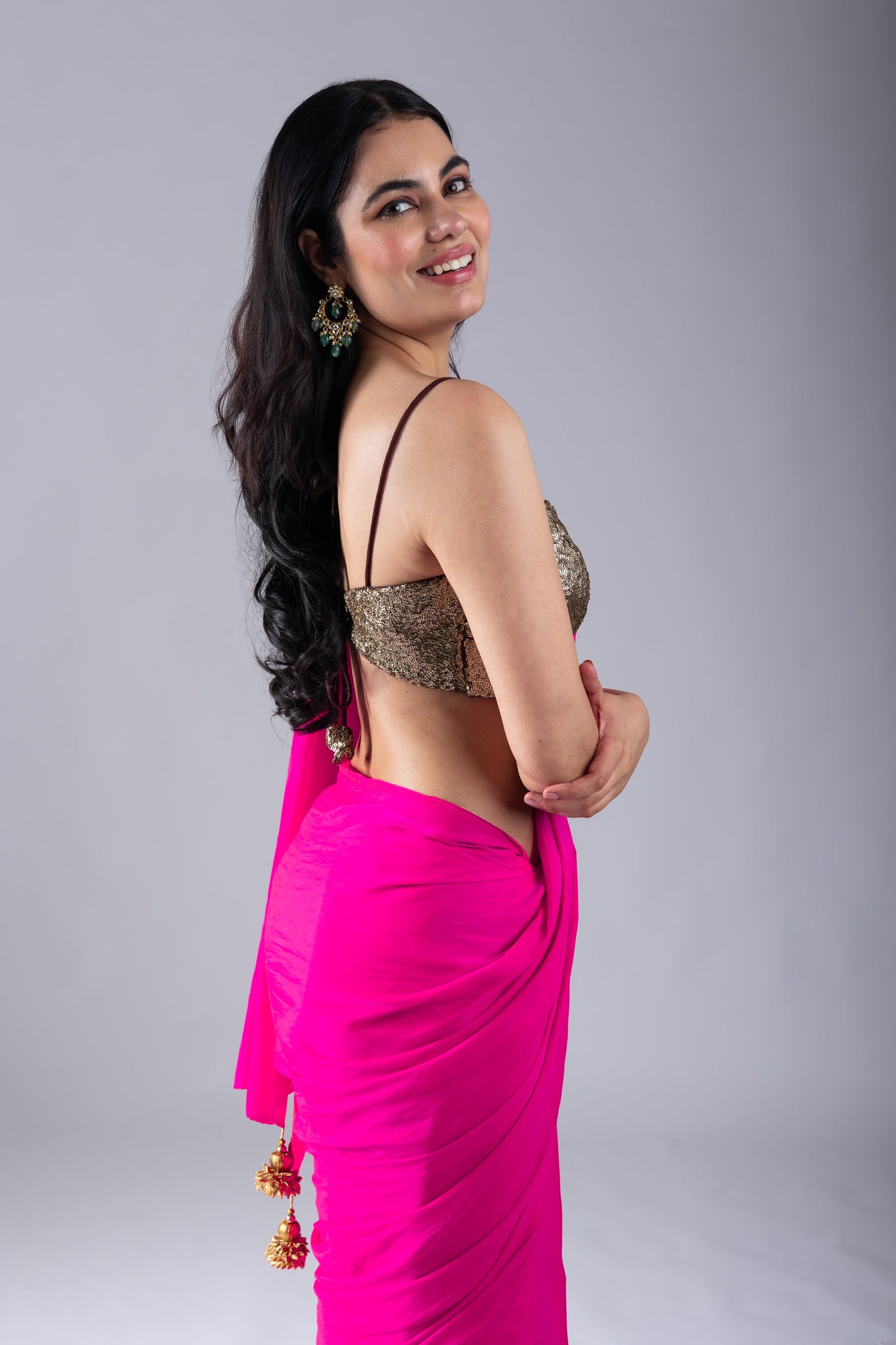 Dhiyona ST Blouse - Bronze Sequin