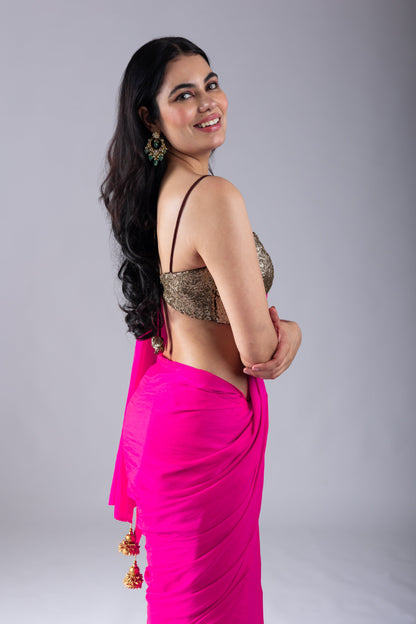Dhiyona ST Blouse - Bronze Sequin
